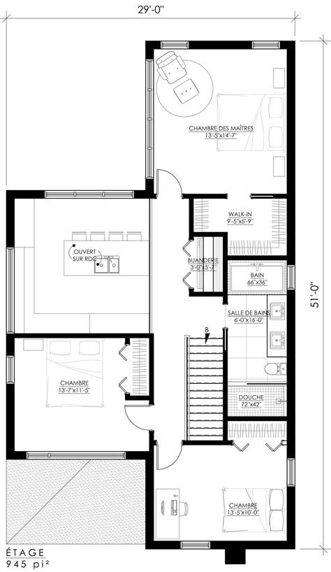 Plan de maison Ë_101 | Leguë Architecture | Plan de maison, Plan maison 120m2, Plan maison