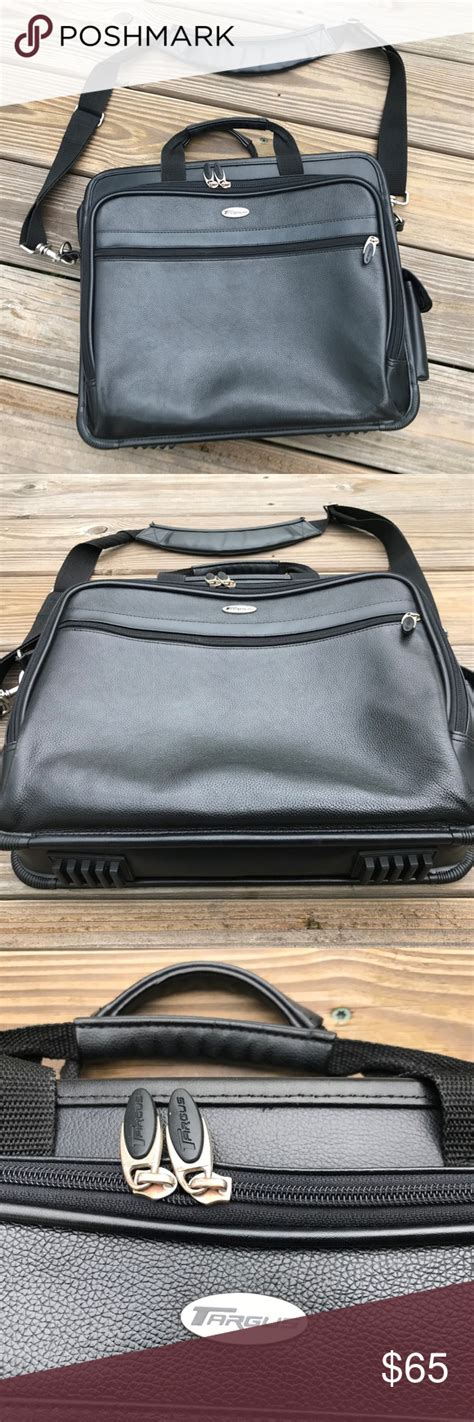 Targus Laptop Bag Black Leather Shoulder Strap | Leather, Leather computer bag, Crossbody laptop bag