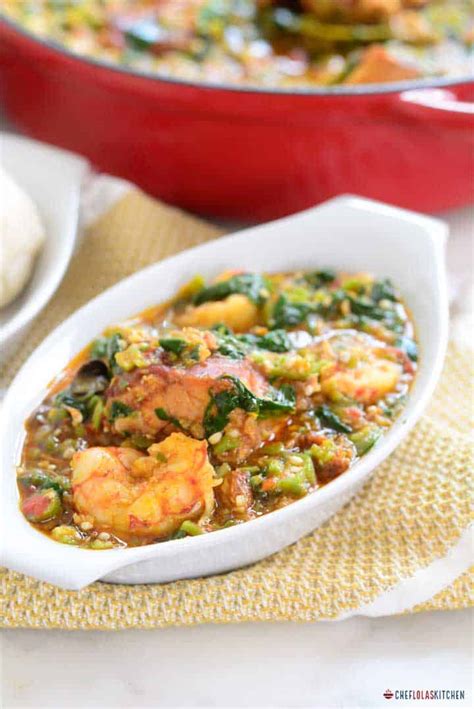 Okro Soup with spinach | Chef Lola's Kitchen