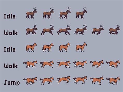 Dribbble - Animal-Sprite-Sheets-Pixel-Art-Pack3.png by 2D Game Assets