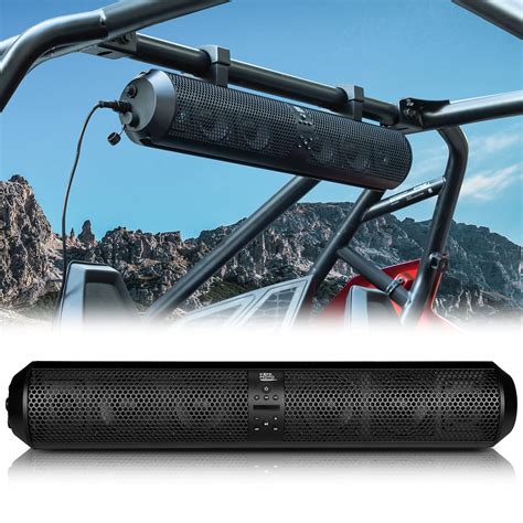 kemimoto UTV Soundbar Bluetooth X3 Sound Bar Waterproof SxS Soundbars 28 Inch Wide 2X Tweeter ...