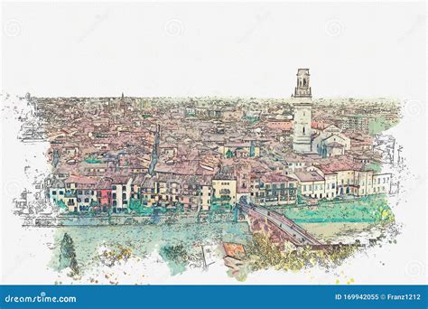 View of the Architecture in Verona Stock Image - Image of house, postcard: 169942055