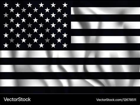 Black And White American Flag Stars