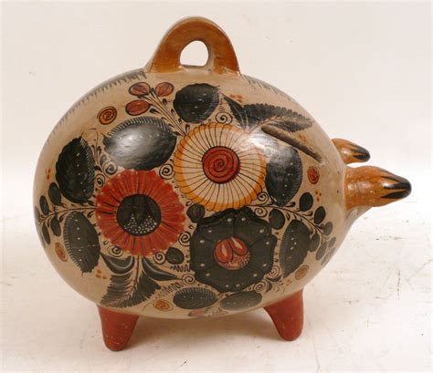 Five Mexican Pottery Animal Figures, 20th C., N9ENBA | Pottery animals ...