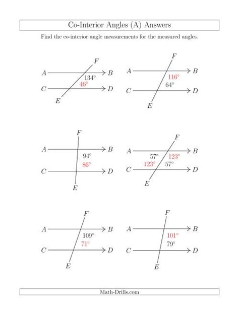 Co-Interior Angle Relationships (A)