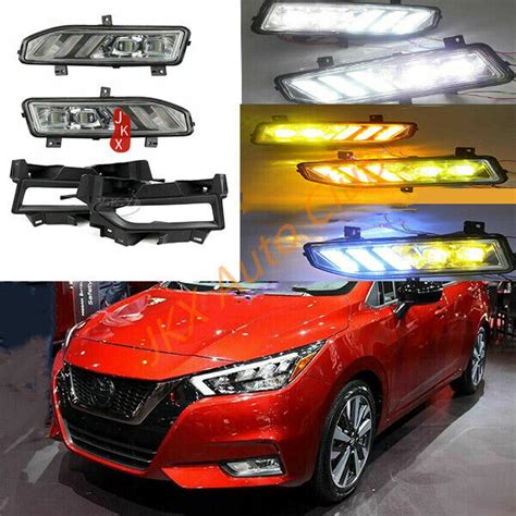 Front Bezel LED Daytime Running Light Fog Light For Nissan Versa Sunny 2020-2021 | eBay