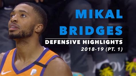 Mikal Bridges Defensive Highlights | 2018-19 (Part 1) - YouTube