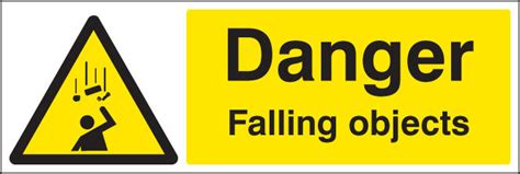 Danger Falling Objects Sign - Warning Safety Signs