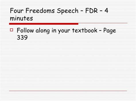 Four Freedoms - FDR Speech