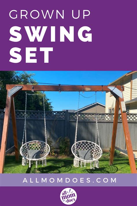 DIY “Grown-Up” Swing Set | Swing set, Swing set diy, Backyard swing sets
