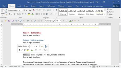 How To Format Text In Ms Word 2013 Computer Hindi Notes - Riset