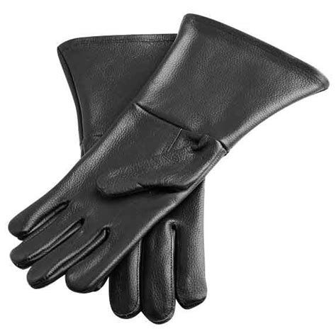 Black Leather Historical Gloves - Medieval Collectibles | White leather gloves, Leather gloves ...