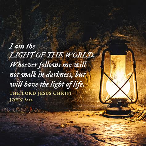 I am the light of the world. Whoever follows me will not walk in darkness... - SermonQuotes