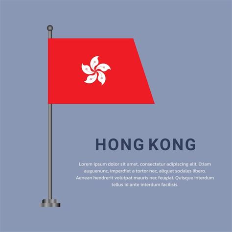 Premium Vector | Illustration of Hong Kong flag Template