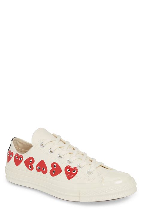 Lyst - Comme des Garçons Play X Converse Chuck Taylor Low Top Sneaker ...