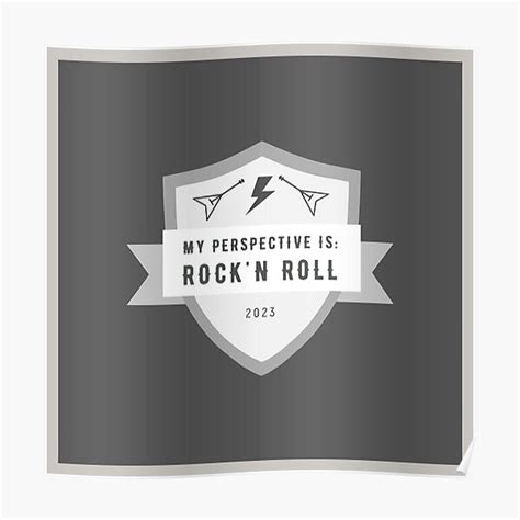 "ROCK AND ROLL LOGO" Poster for Sale by headstock | Redbubble