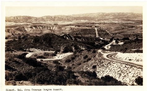 Early Topanga Canyon Summit Views in Woodland Hills Postcards | San Fernando Valley Blog