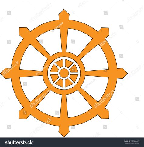 Buddhist Dharma Chakra Circle Wheel Vector: เวกเตอร์สต็อก (ปลอดค่า ...