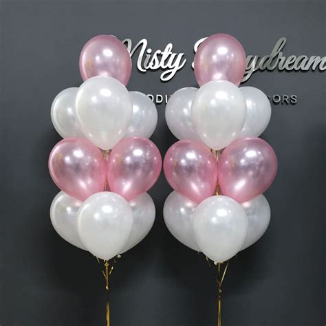 [Helium Inflated Balloons]– Multi Colors Layer Bouquet - Misty Daydream