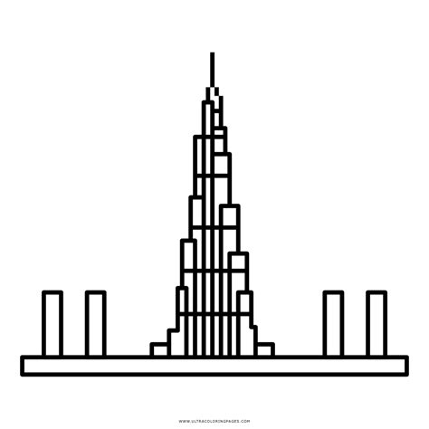 Burj Khalifa Coloring Page Ultra Coloring Pages - vrogue.co