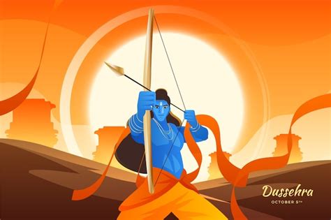 Free Vector | Gradient dussehra background