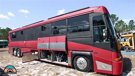 Beautiful 45 Ft. DIY Coach Bus Conversion for Semi-Retired Couple - YouTube