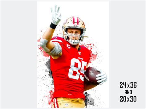 George Kittle San Francisco 49ers Poster Print Sports Art | Etsy