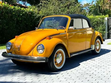 1977 Volkswagen Super Beetle 57,502 Miles Yellow Classic Car Select 4 Speed for sale ...