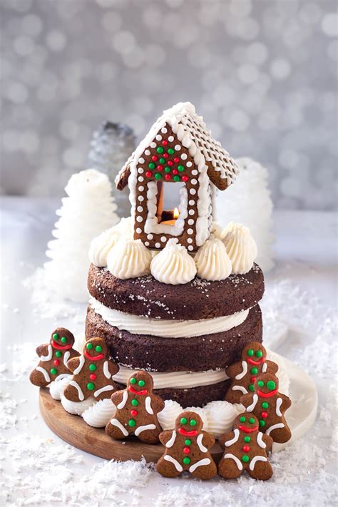 Vegan Gingerbread House Cake