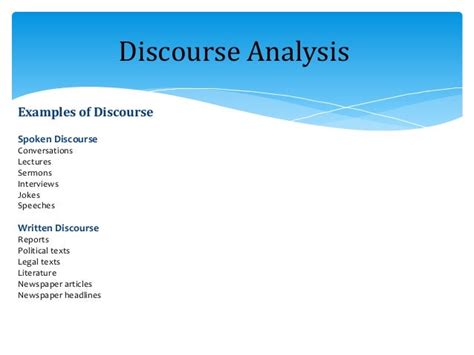 Discourse analysis