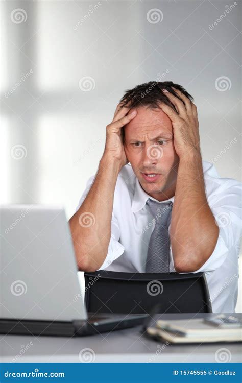 Bad day at work stock photo. Image of worried, working - 15745556