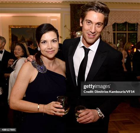 Journalist David Muir and guest attend the Bloomberg & Vanity Fair ...