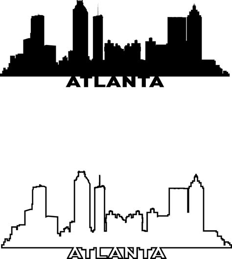 Atlanta SVG Atlanta PNG Georgia Skyline Atlanta Skyline | Etsy