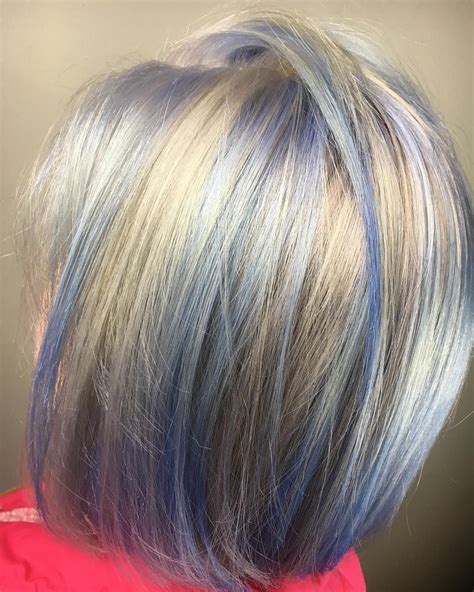 Opalescent and steel pop xg color by Hannah | Gray hair highlights ...