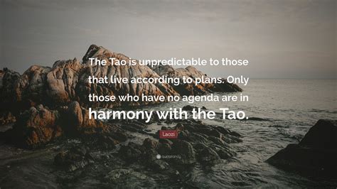 Laozi Quote: “The Tao is unpredictable to those that live according to ...
