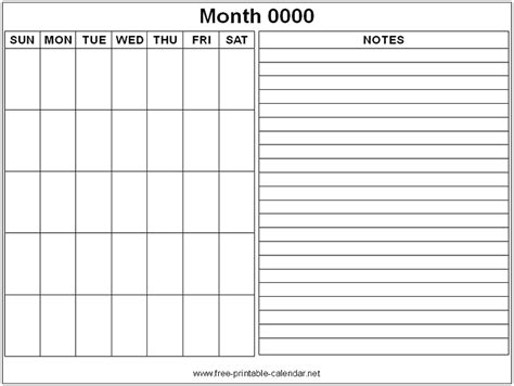 free printable monthly calendars - Google Search | Monthly calendar template, Printable blank ...