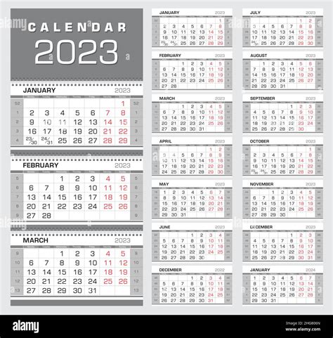 Calendar 2023. Wall quarterly calendar with week numbers. Week start from Monday. Ready for ...