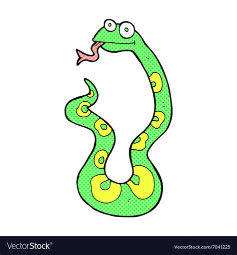 Comic cartoon snake Royalty Free Vector Image - VectorStock