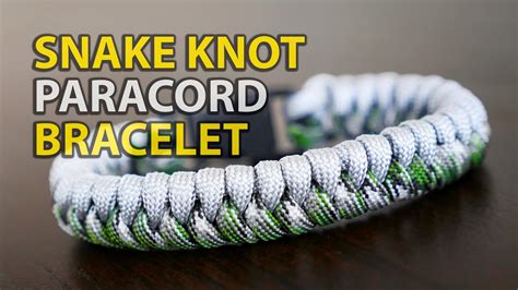 How to Make a Snake Knot Paracord Bracelet with Buckle - YouTube