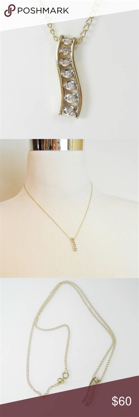 Danbury Mint Diamond 925 Silver Journey Necklace Danbury Mint Gold Plated 925 Sterling Silver ...