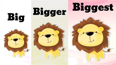 Big Bigger Biggest || Compare Different Sizes || Kindergarten Lessons ...