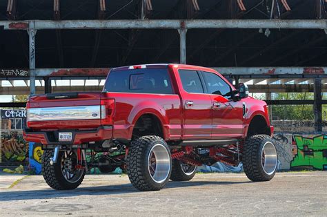 Royal Lift Detected: Red Lifted Ford F-250 Got Custom Lights — CARiD ...