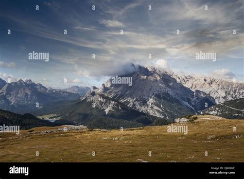 Mountain range. View on Lago di Misurina - Hiking in the Dolomites with ...