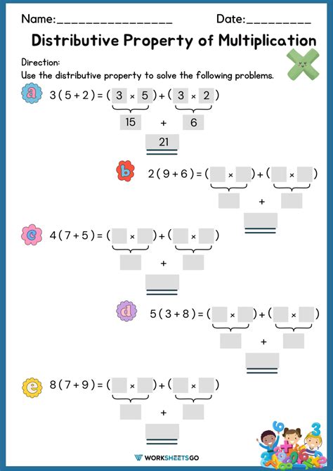 Distributive Property Of Multiplication | WorksheetsGO