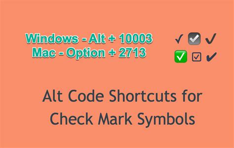 How to Type Check Mark Symbol in Windows and Mac? – WebNots