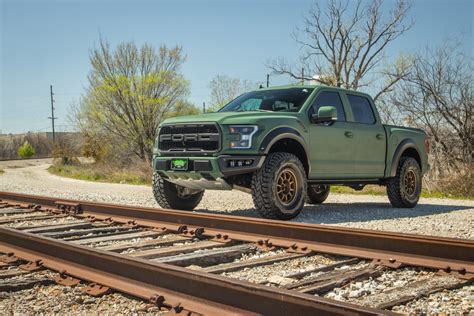 2019 Ford F-150 Raptor with Green Kevlar Coating and Gold Method Race ...