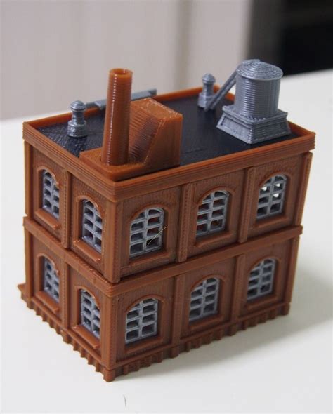 Industrial Building Factory / Warehouse STACKABLE N Scale Outland Mode ...