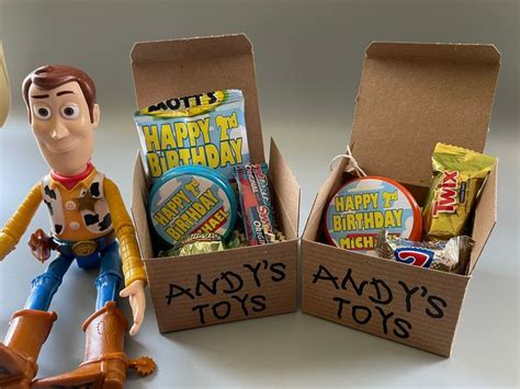 Personalized andy's Toys Toy Story Favor Box 2 Different Sizes or a Complete Favor Box Favor Box ...