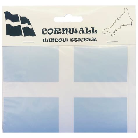 JBA - Cornwall Flag Rectangular Window Sticker