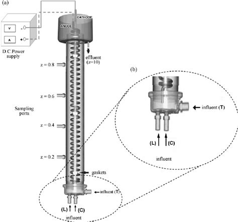 The schematic diagram of the electrochemical tubular reactor. | Download Scientific Diagram